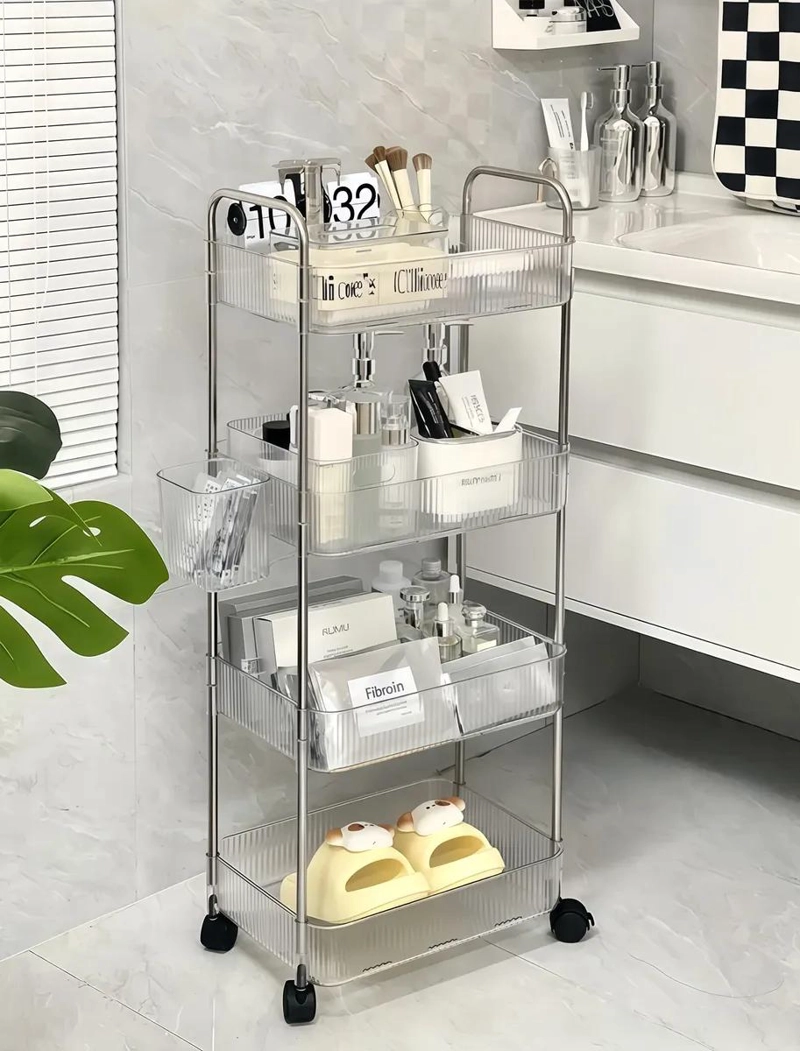 CARRITO ORGANIZADOR DESLIZANTE DE 4 NIVELES CON RUEDAS - 5
