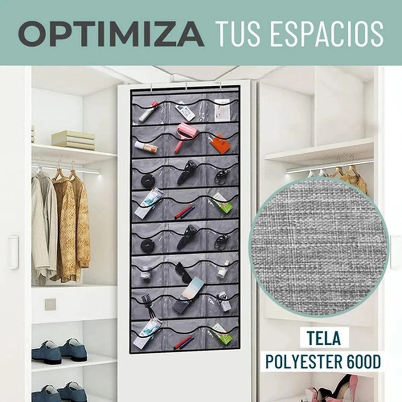 ORGANIZADOR COLGANTE PARA GORRAS Y GORROS DETRAS DE PUERTA - 5