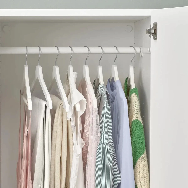 COLGADOR DE MADERA MACIZA CON RANURAS PARA ROPA 43 CM - 5