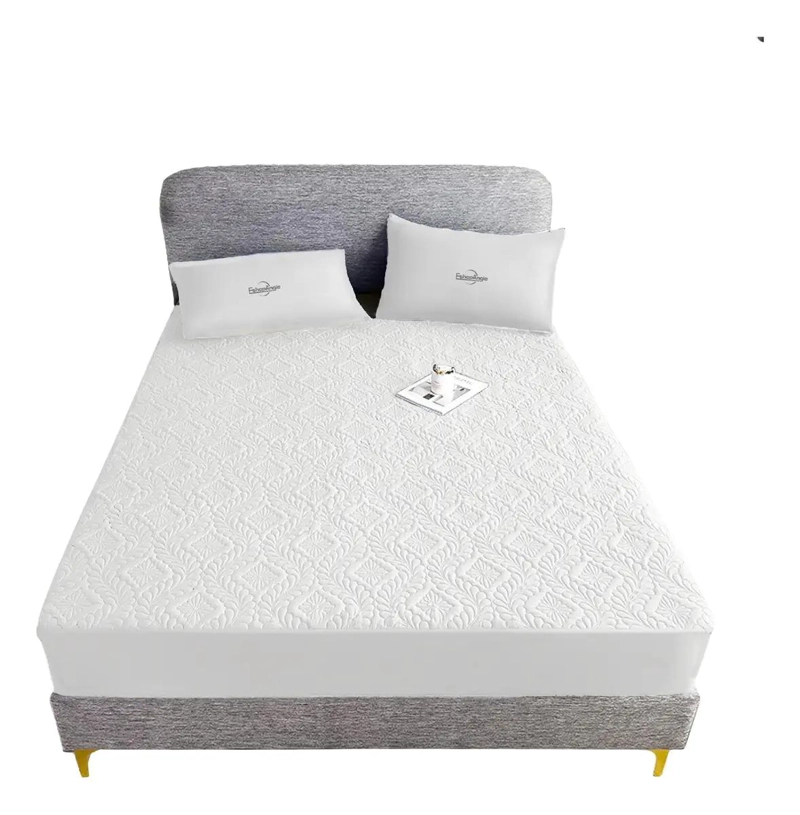 CUBRE COLCHON IMPERMEABLE 2 PLAZAS COLOR BLANCO - 1