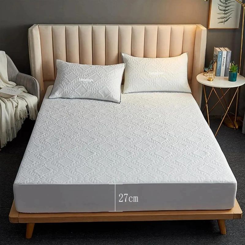 CUBRE COLCHON IMPERMEABLE 2 PLAZAS COLOR BLANCO - 2
