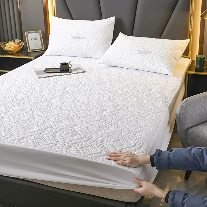 CUBRE COLCHON IMPERMEABLE 2 PLAZAS COLOR BLANCO - 3