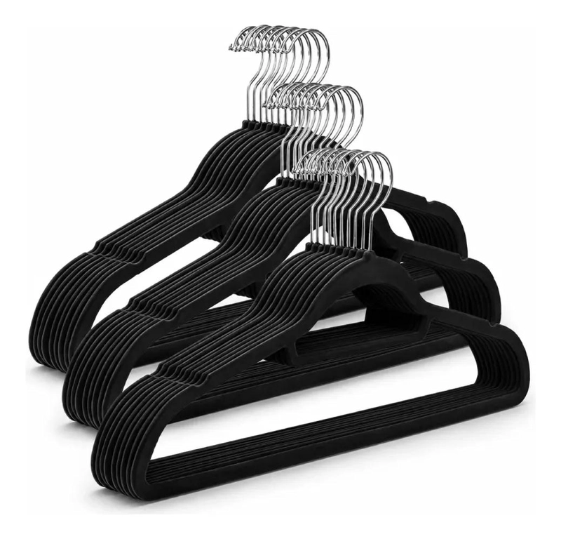 SET DE 30 COLGADORES DE ROPA ANTIDESLIZANTES DE TERCIOPELO - 1