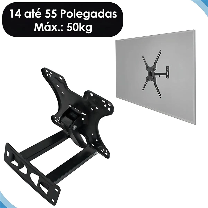 SOPORTE ARTICULADO PARA TV DE 14 A 55 PULGADAS, CARGA 50 KG - 3