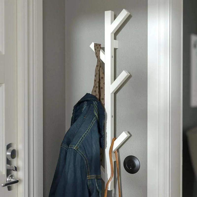 COLGADOR DE PARED DE MADERA MACIZA PARA ORGANIZACION - 3