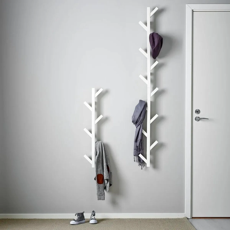 COLGADOR DE PARED DE MADERA MACIZA PARA ORGANIZACION - 4