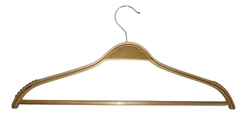 PACK DE 10 COLGADORES DE MADERA ELEGANTES PARA ROPA - 1