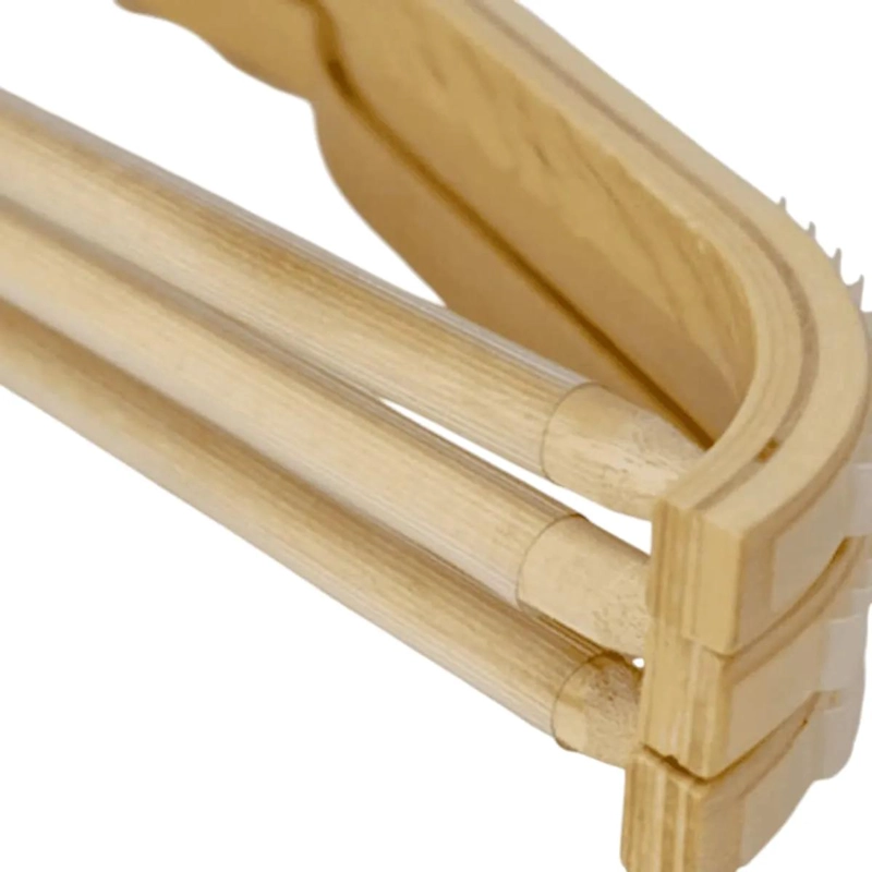 PACK DE 10 COLGADORES DE MADERA ELEGANTES PARA ROPA - 4