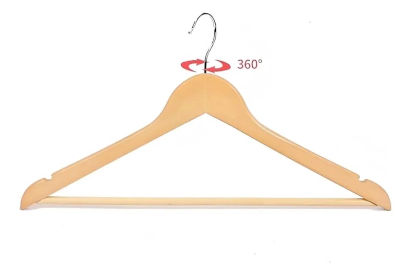 PACK DE 10 COLGADORES DE MADERA PARA PERCHEROS DE ROPA - 2