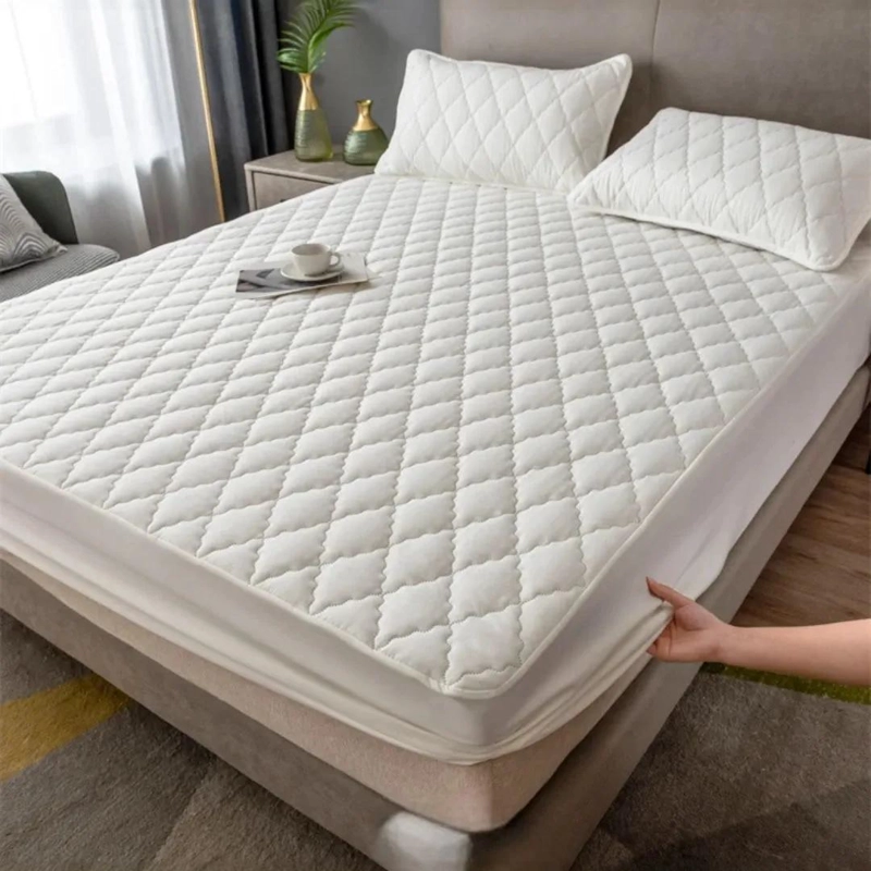 CUBRECOLCHON IMPERMEABLE 1 PLAZA CON FUNDA DE ALMOHADA - 8