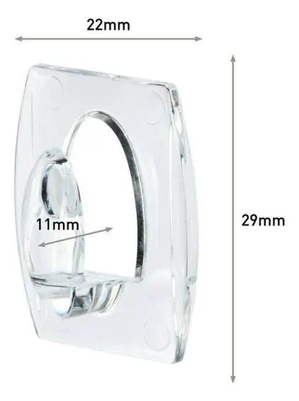 MINI GANCHOS TRANSPARENTES PARA COLGAR OBJETOS SIN DAÑOS - 1