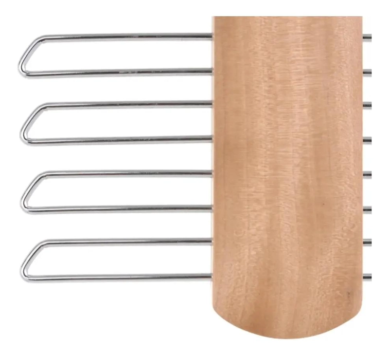 COLGADOR DE CORBATAS DE MADERA Y METAL CROMADO - 6