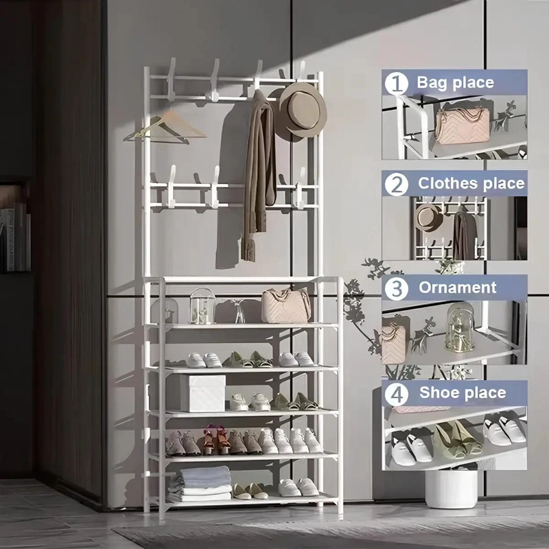 ORGANIZADOR COLGADOR DE ZAPATOS Y ROPA 4 NIVELES 60CM - 10