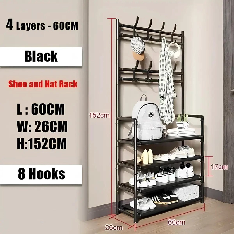 ORGANIZADOR COLGADOR DE ZAPATOS Y ROPA 4 NIVELES 60CM - 4