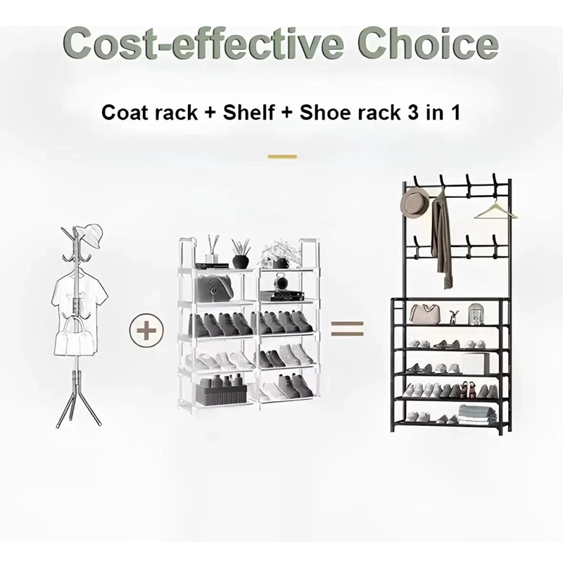 ORGANIZADOR COLGADOR DE ZAPATOS Y ROPA 4 NIVELES 60CM - 5