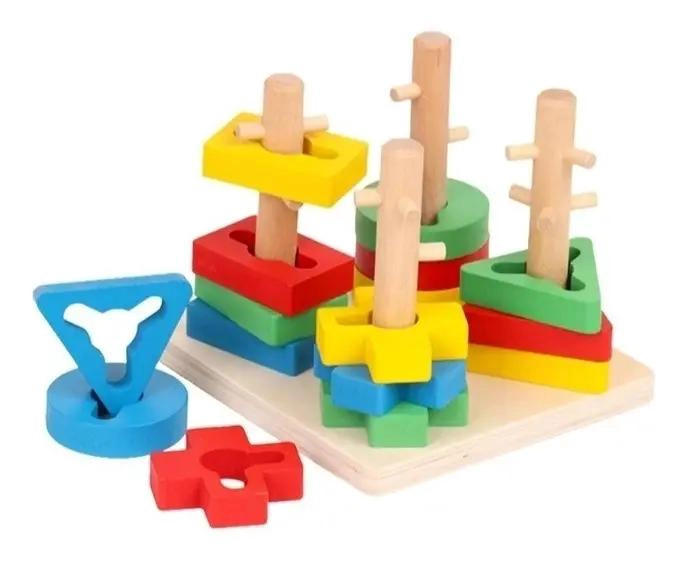 PACK DE JUGUETES DIDACTICOS DE MADERA CON PIZARRA Y XILOFONO - 6