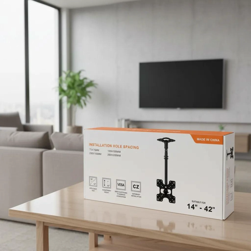 SOPORTE DE TECHO AJUSTABLE PARA TELEVISORES DE 14 A 42 PULGADAS - 4