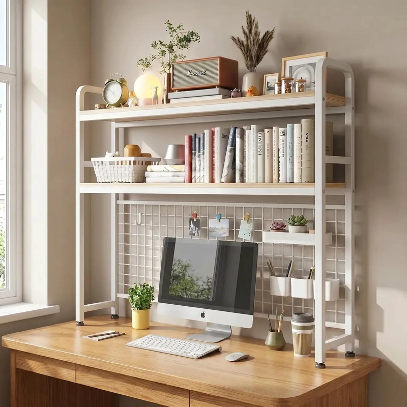 ORGANIZADOR DE ESCRITORIO MULTIFUNCIONAL CON REPISA AJUSTABLE - 1