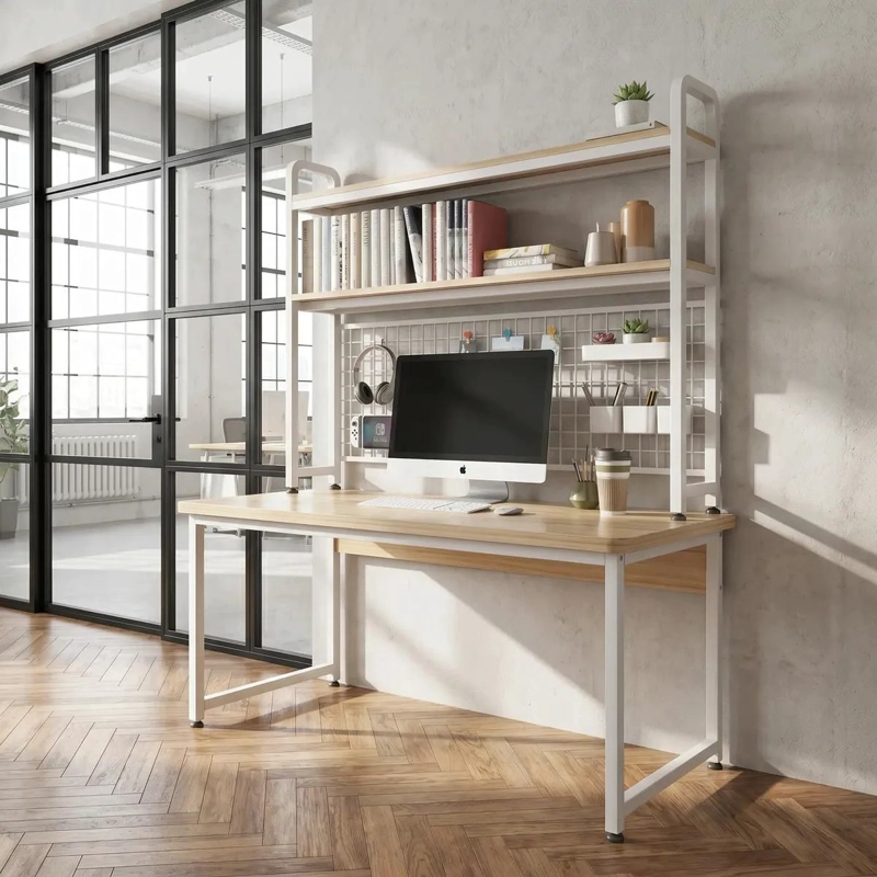 ORGANIZADOR DE ESCRITORIO MULTIFUNCIONAL CON REPISA AJUSTABLE - 6