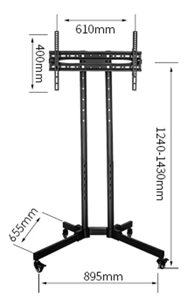 SOPORTE MOVIL PARA TV DE 32 A 70 PULGADAS CON RUEDAS - 2
