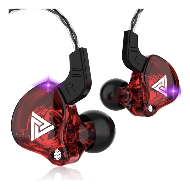 AURICULARES IN EAR CON MIC Y ESTUCHE COLOR ROJO - 1