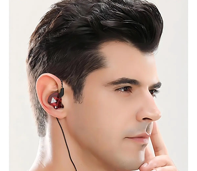 AURICULARES IN EAR CON MIC Y ESTUCHE COLOR ROJO - 2