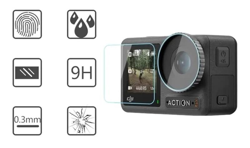 PROTECCION DE PANTALLAS PARA CAMARA DJI OSMO ACTION 3 Y 4 - 2