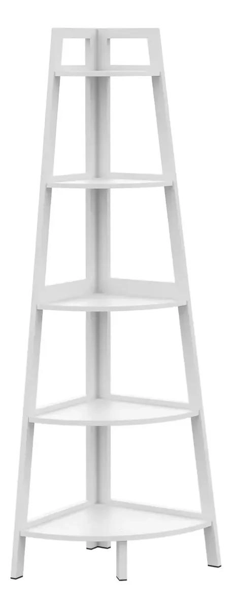 ESTANTE ESQUINERO DE 5 NIVELES EN COLOR BLANCO PARA HOGAR - 7