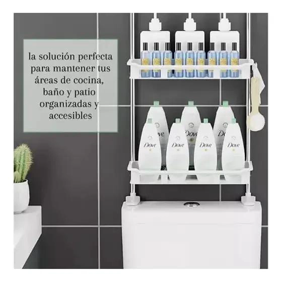ESTANTE ORGANIZADOR MULTIFUNCIONAL PARA BAÑO BLANCO - 3