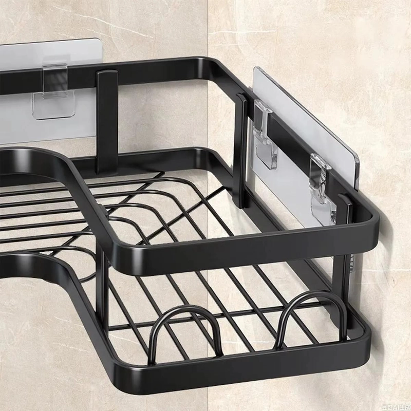 SET DE 5 ORGANIZADORES ADHESIVOS PARA BAÑO SIN PERFORAR - 9