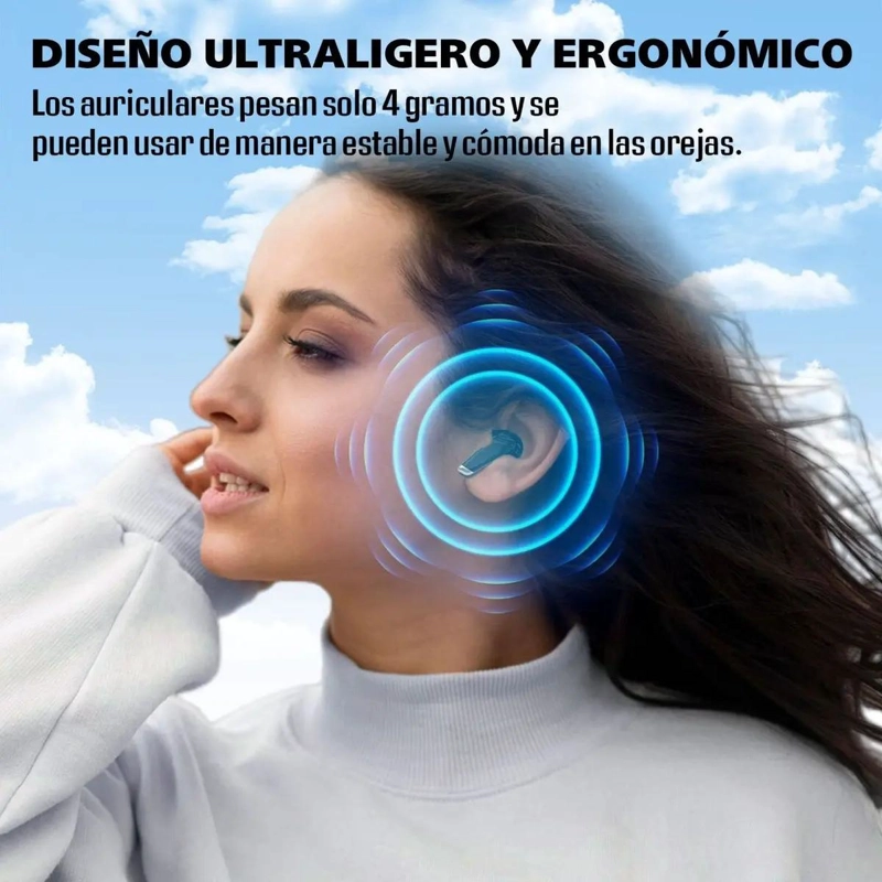 AUDIFONOS INALAMBRICOS BLUETOOTH CON ESTUCHE Y MICROFONO - 3