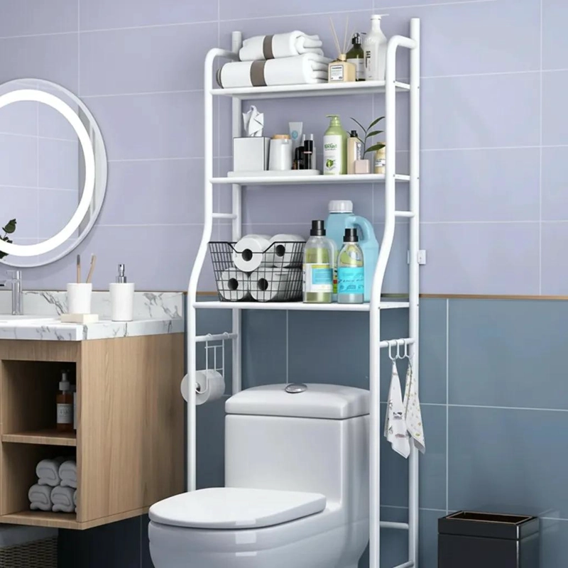 ORGANIZADOR DE BAÑO DE 3 NIVELES COLOR BLANCO PARA ESPACIOS REDUCIDOS - 3