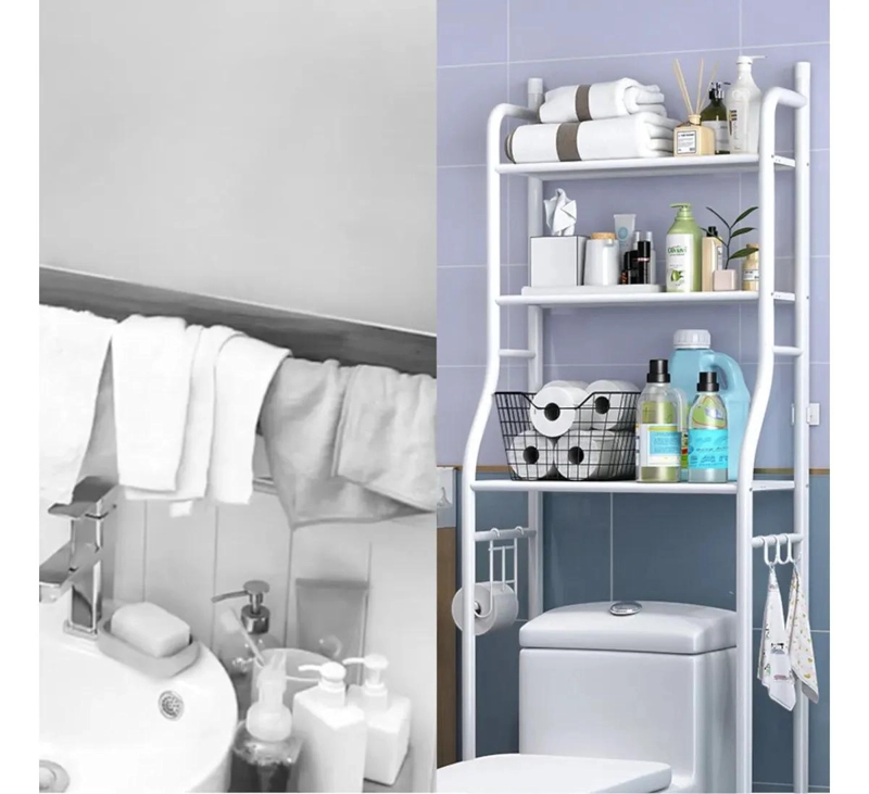 ORGANIZADOR DE BAÑO DE 3 NIVELES COLOR BLANCO PARA ESPACIOS REDUCIDOS - 5