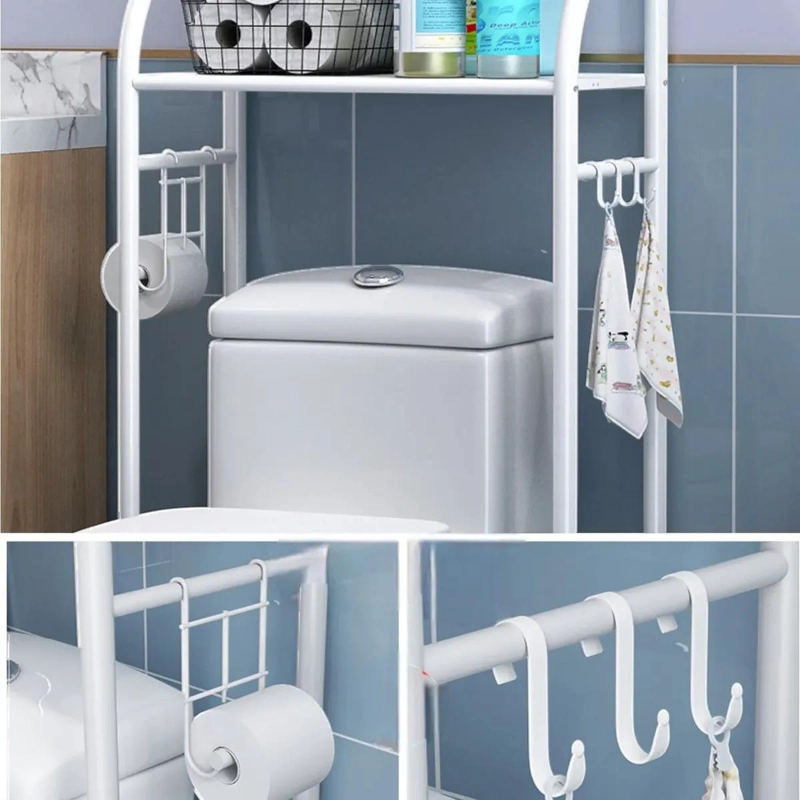 ORGANIZADOR DE BAÑO DE 3 NIVELES COLOR BLANCO PARA ESPACIOS REDUCIDOS - 6