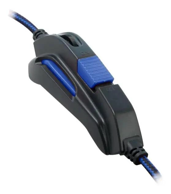 AUDIFONOS GAMER HI FI USB NEGRO Y AZUL PARA PC - 1