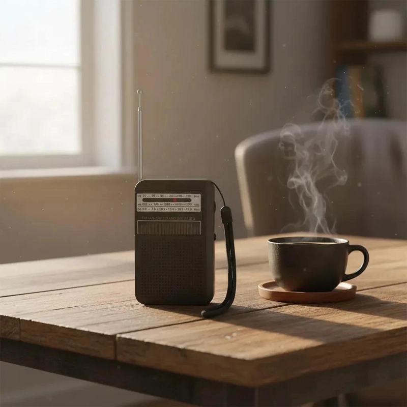 RADIO PORTATIL AM/FM COMPACTA CON ANTENA Y SONIDO CLARO - 10