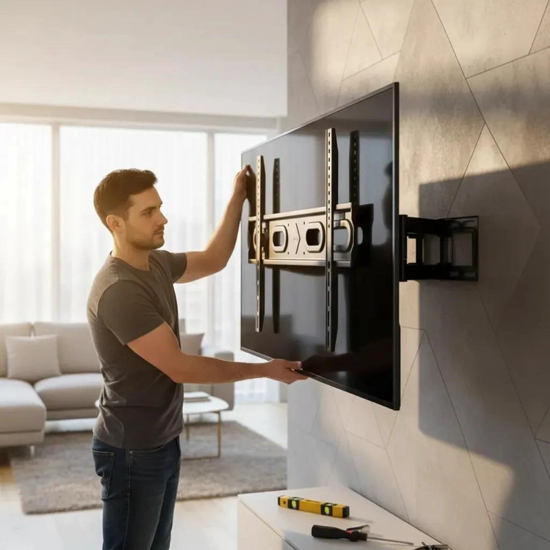 SOPORTE MOVIL PARA SMART TV DE 40 A 80 PULGADAS CON BRAZO REFORZADO - 7