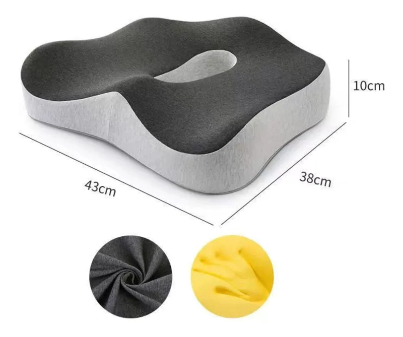 COJIN ERGONOMICO PARA ASIENTO CON SOPORTE ORTOPE DICO Y ALIVIO DE PRESION - 2