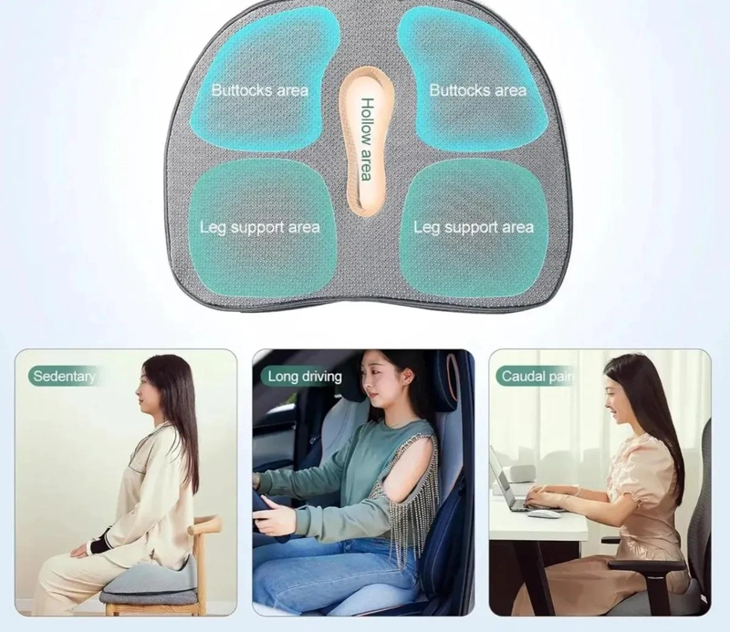COJIN ERGONOMICO PARA ASIENTO CON SOPORTE ORTOPE DICO Y ALIVIO DE PRESION - 8