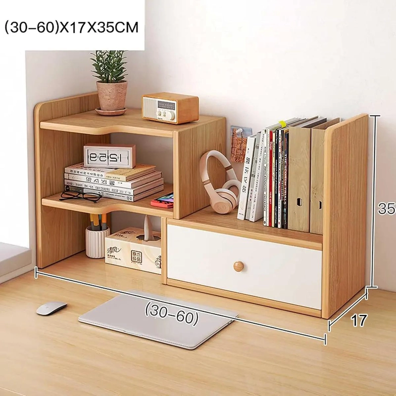 ORGANIZADOR DE ESCRITORIO EXTENSIBLE CON CAJON Y DOS NIVELES - 7