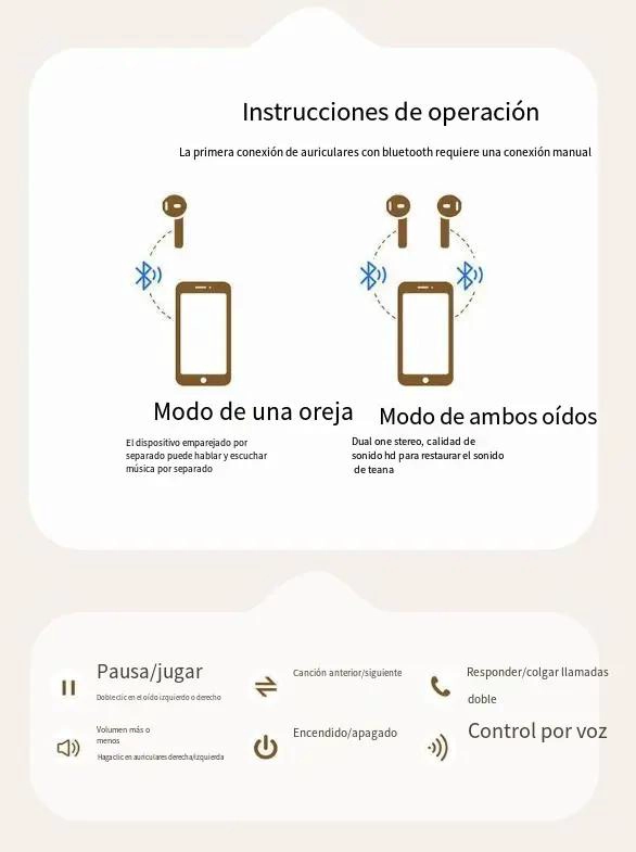 AURICULARES BLUETOOTH INALAMBRICOS CON CANCELACION DE RUIDO - 3