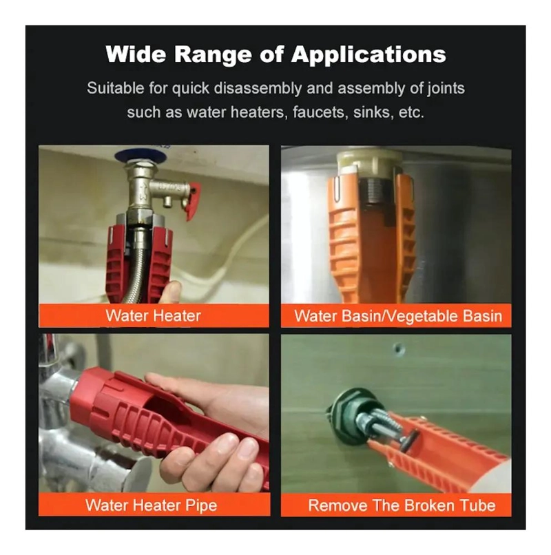LLAVE AJUSTABLE MULTIUSO PARA INSTALACIONES SANITARIAS Y FLEXIBLES - 7