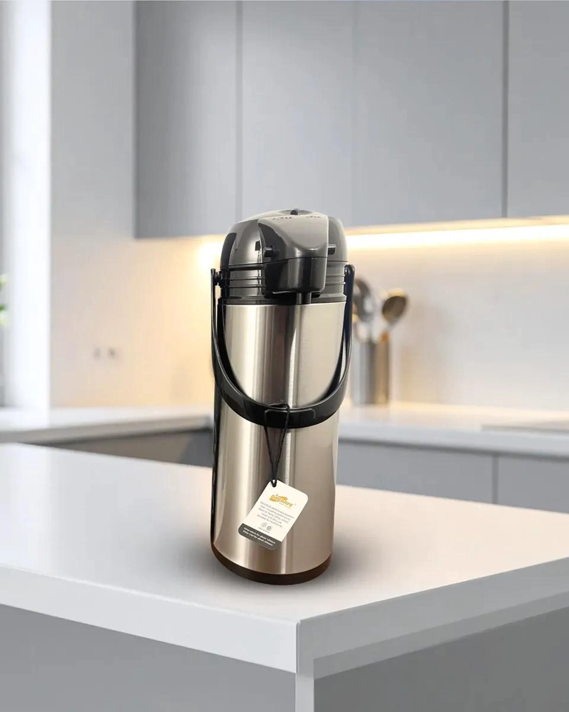TERMO SIFON INOXIDABLE 1.9 LITROS PARA BEBIDAS CALIENTES Y FRIAS - 3