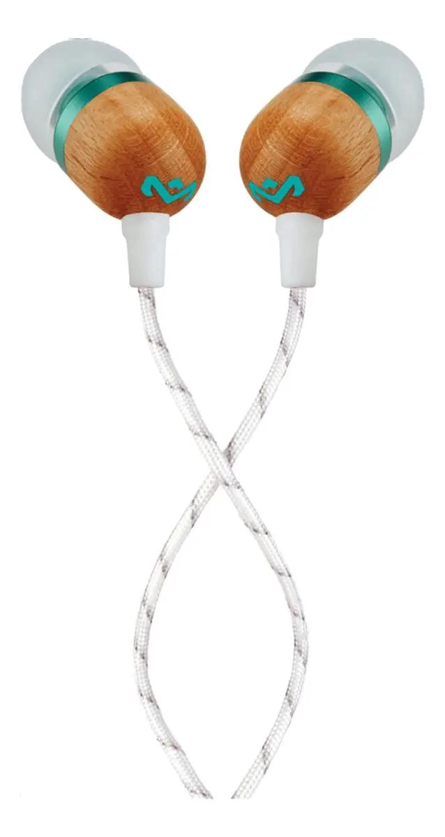 AUDIFONOS IN-EAR SMILE JAMAICA COLOR CELESTE PARA MUSICA - 1