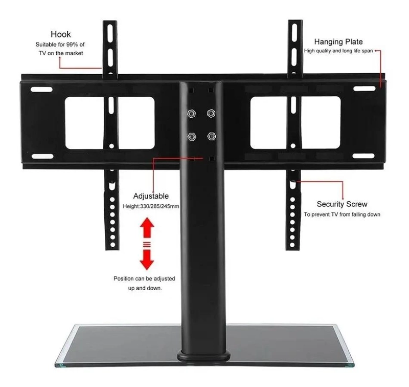 SOPORTE UNIVERSAL MOVIL PARA TELEVISORES DE 37 A 55 PULGADAS - 4