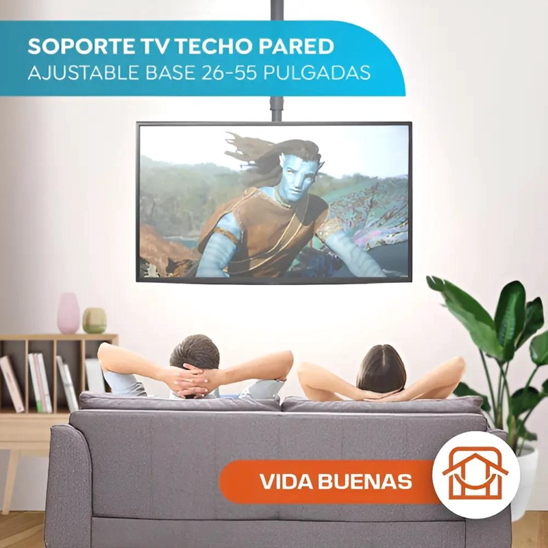 SOPORTE DE TECHO PARA TELEVISORES DE 26 A 55 PULGADAS COLOR NEGRO - 7