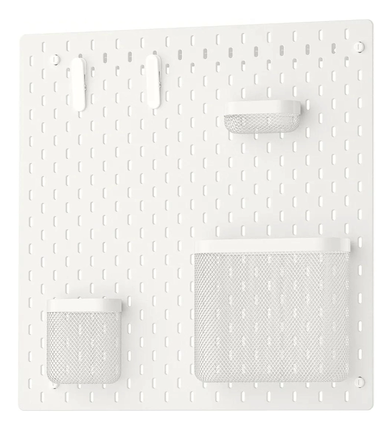PANEL PERFORADO ORGANIZADOR DE PARED 56X56 CM PARA HOGAR - 1