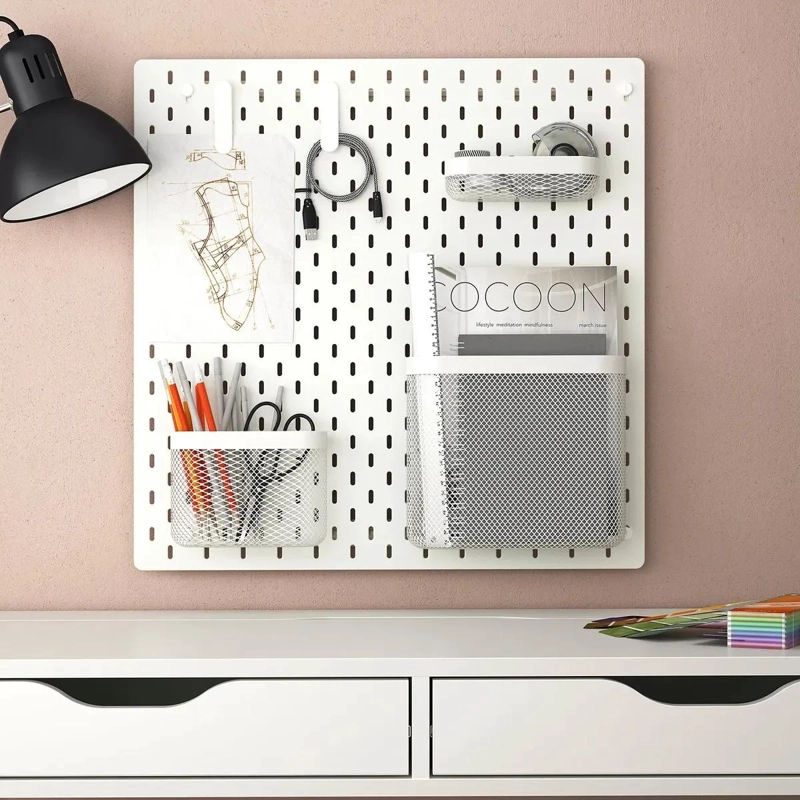 PANEL PERFORADO ORGANIZADOR DE PARED 56X56 CM PARA HOGAR - 2
