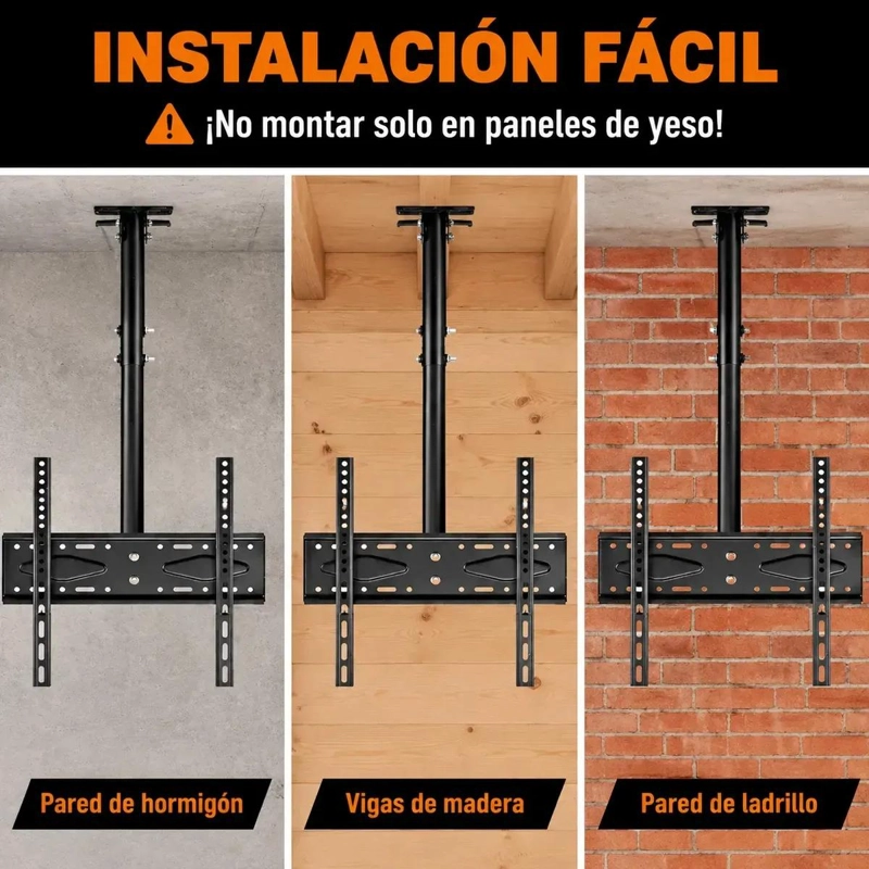 SOPORTE DE TECHO PARA TV DE 32 A 70 PULGADAS CON INCLINACION - 2