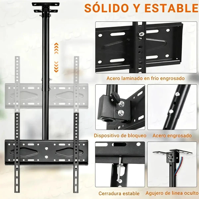 SOPORTE DE TECHO PARA TV DE 32 A 70 PULGADAS CON INCLINACION - 6